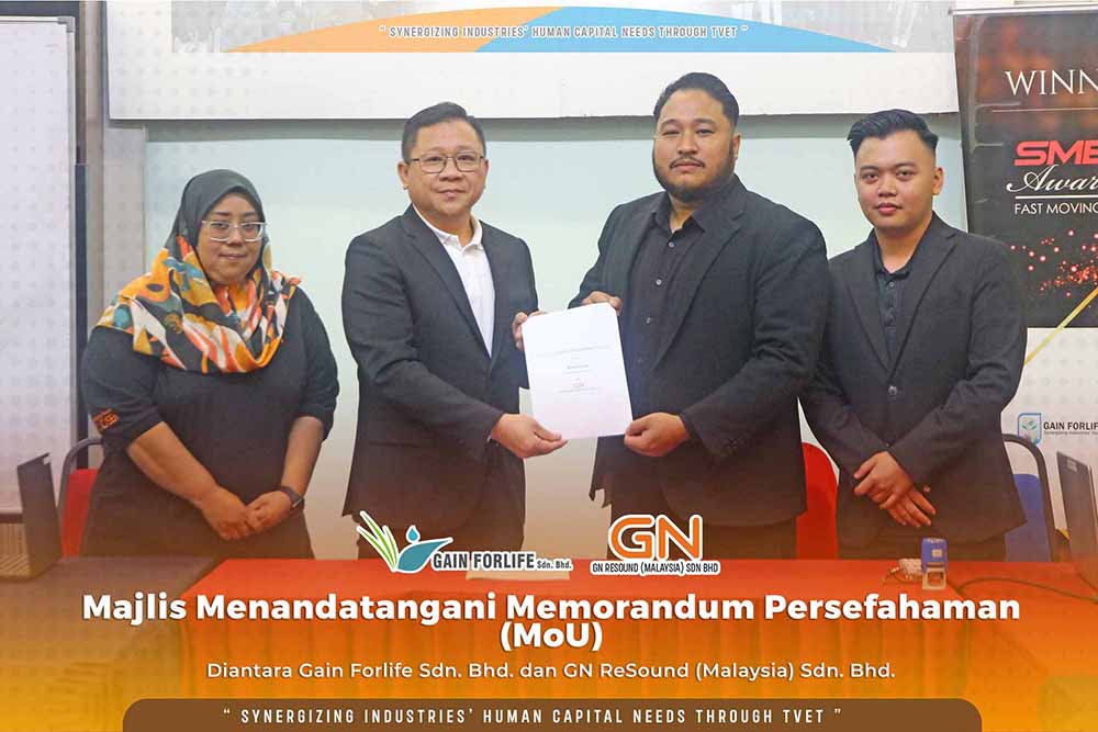 Majlis Menandatangani Memorandum Persefahaman MoU diantara Gain Forlife Sdn Bhd dan GN ReSound (Malaysia) Sdn Bhd