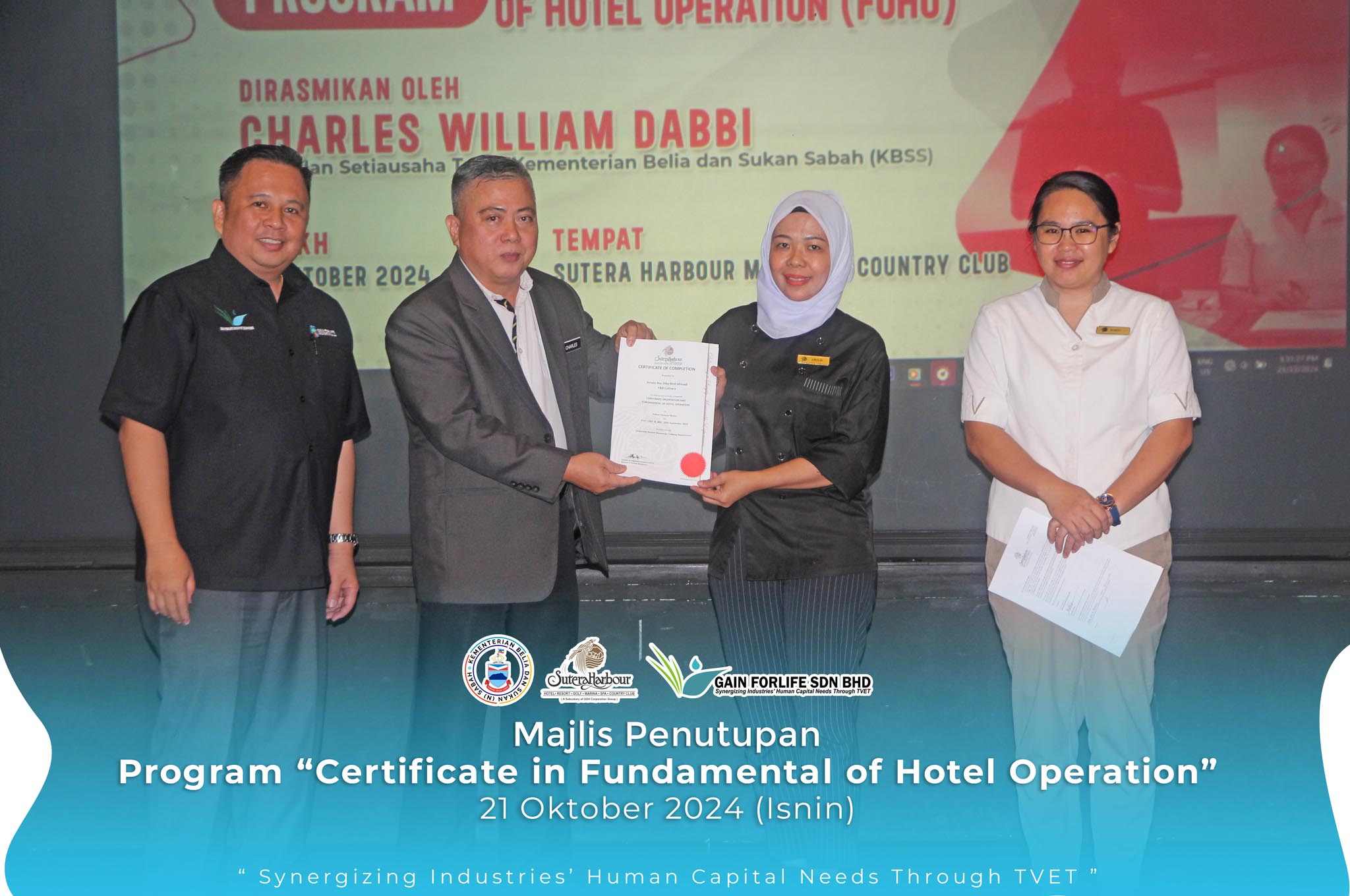Majlis Penutupan Program Certificate in Fundamental of Hotel Operation (FOHO)